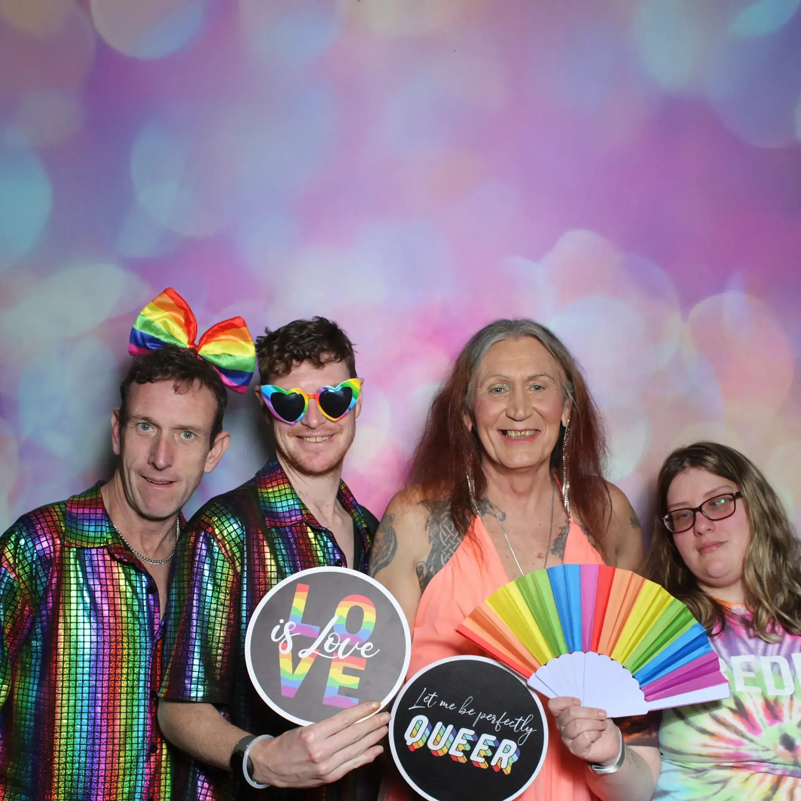 Rainbow united members having a photoshoot